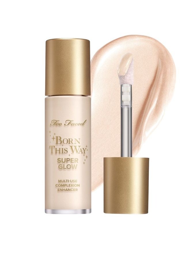Too FacedCosmetics Too Faced Born This Way Super Glow Multi-Use Highlighting Skin Enhancer – Opalescent (Icy Opal with Soft Pink & Silver Shimmer), Radiant Liquid Glow Booster, 1 oz / 30 mL - Image 1